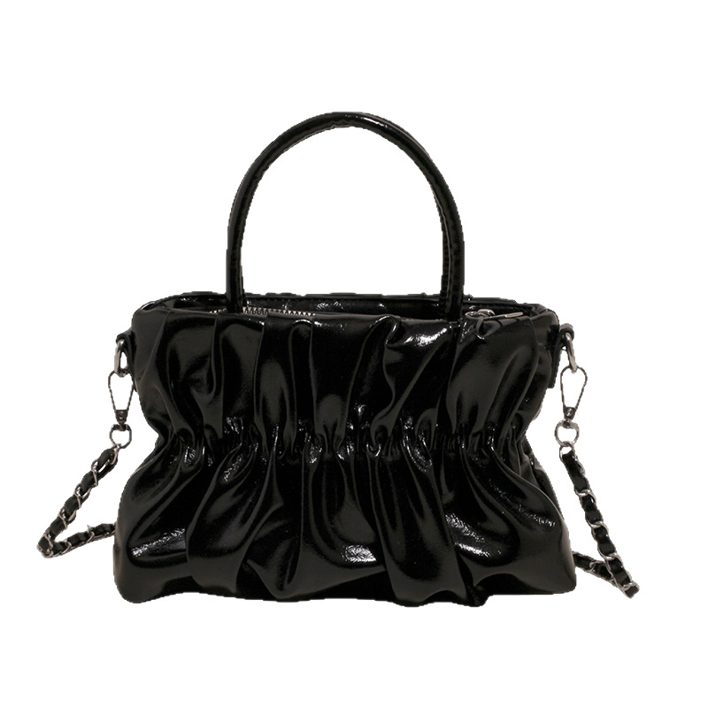 Cross-border trendy and versatile pleated handbag for women, a new summer 2025 niche design chain single-shoulder crossbody bag Item Picture