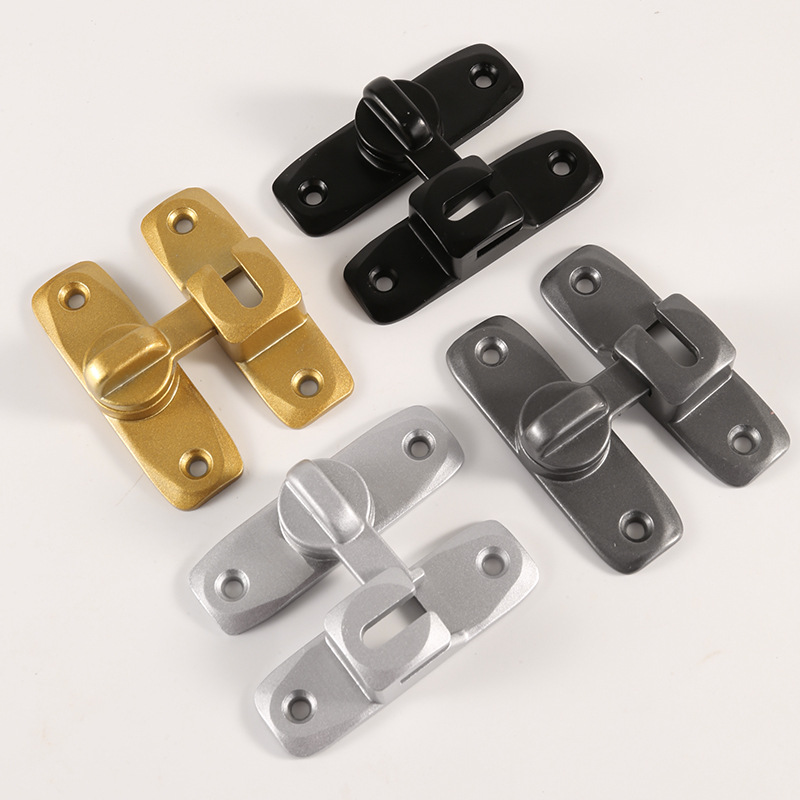 Sliding door, lock, latch, door bolt, no need for drilling, simple bathroom door, movable door can be used at 90 degrees or 180 degrees Application Scenario