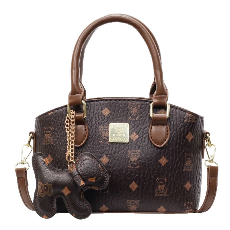 High-end handbag for women, 2025 New style bear print fashionable shoulder bag, light luxury, versatile and trendy crossbody bag Item Picture