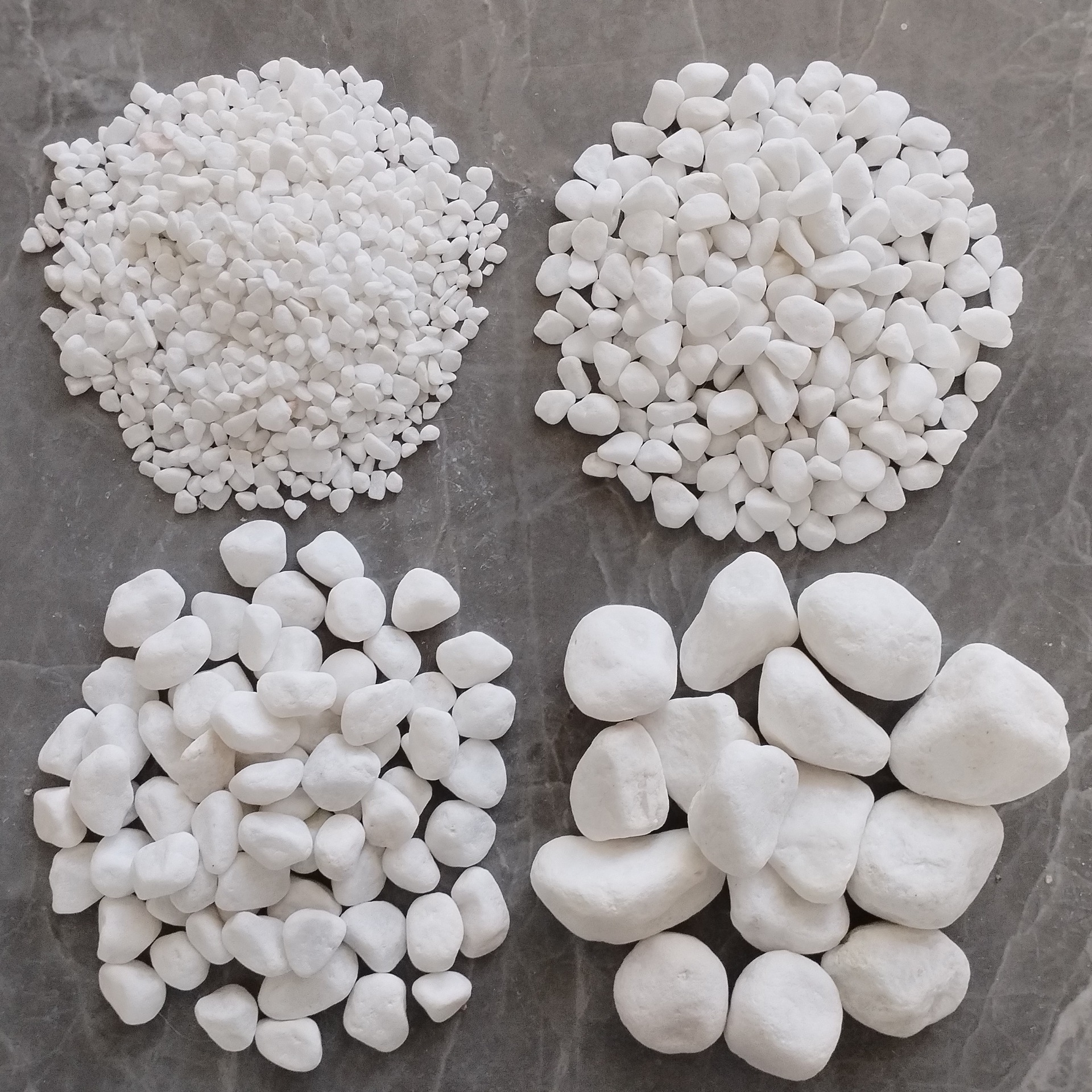 Factory wholesale white pebble fish tank landscaping garden pavement, garden landscape white pebble gravel courtyard paving Specification drawing