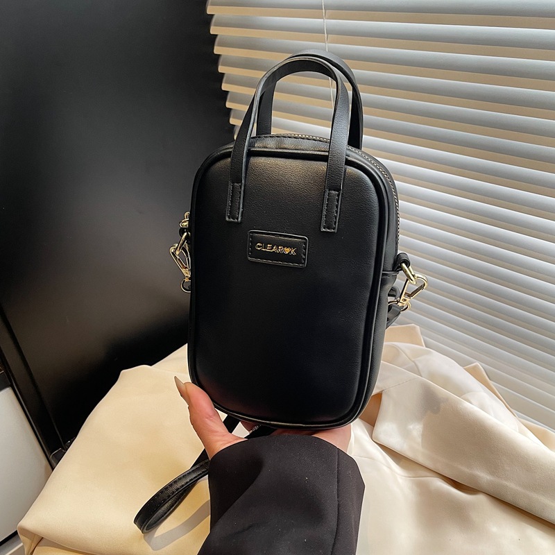High-end and simple mobile phone bag for women 2025, fashionable and stylish hand-held shoulder bag, outdoor travel small bag, crossbody bag Specification drawing