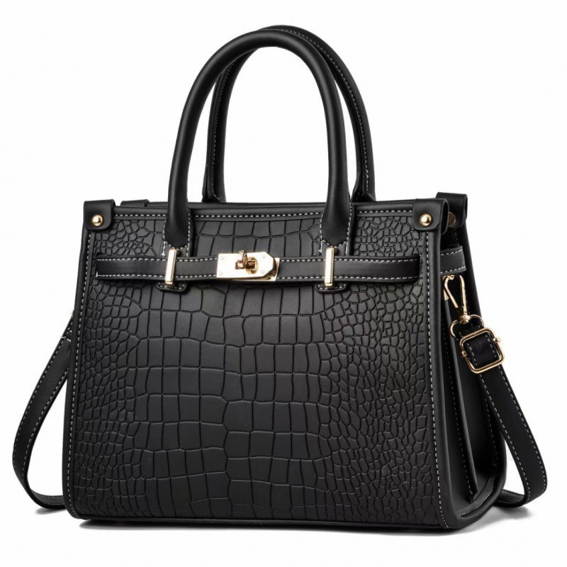 Cross-border foreign trade bags 2022 New crocodile pattern single-shoulder large bag, fashionable crossbody bag, handbag, high-end women's bag Specification drawing