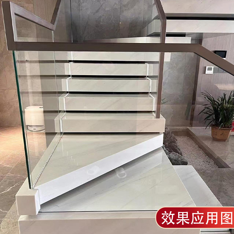 Old mine Yugoslav white natural marble villa, fully decorated clubhouse, wall, staircase, step island, background wall Application Scenario