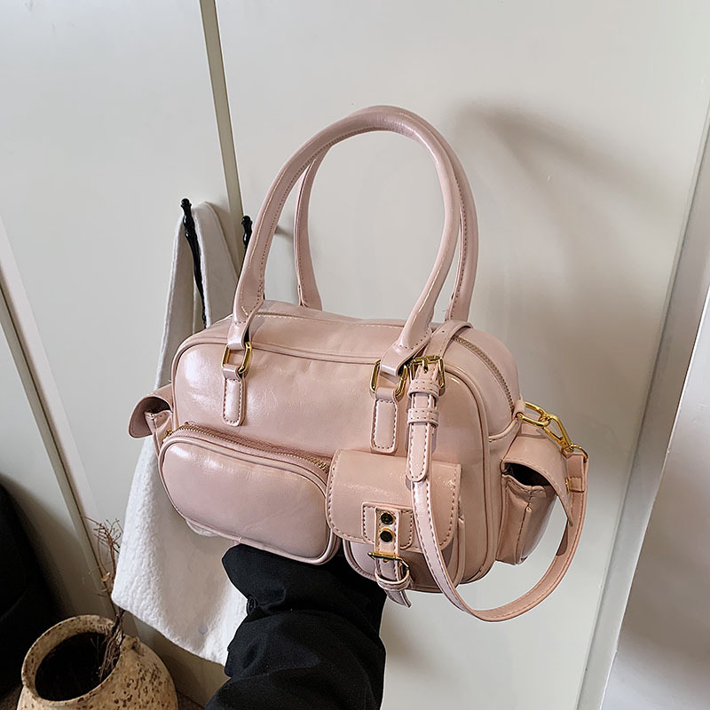 Bowling bag for women 2025 New niche design retro handbag, high-end Boston single-shoulder crossbody bag Specification drawing
