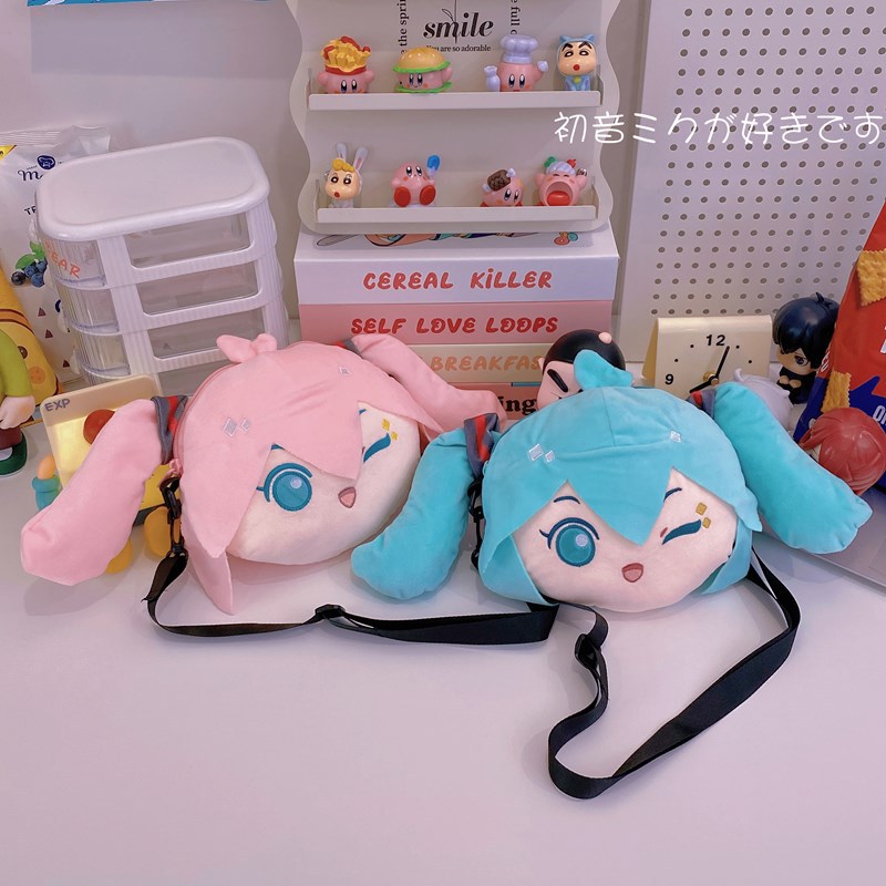 New cartoon Hatsune Miku Anniversary cute doll crossbody bag Spring Flower Language single-shoulder Series 2D toys full figure