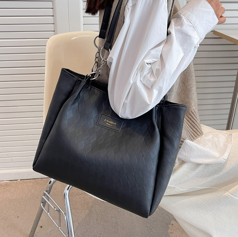 Large-capacity women's bag 2025 new spring high-end, niche class and commuting bag, versatile single-shoulder tote bag Specification drawing