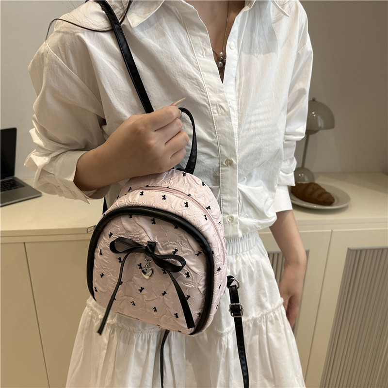 Cross-border Trendy Women's Bag 2025 New Trend Daily Niche Design Bow commuter single-shoulder crossbody bucket bag Specification drawing