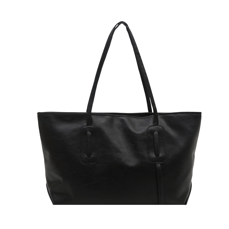 Retro large-capacity bag for women, Spring 2025 college students, single-shoulder bag for class, casual commuting bag, versatile tote bag Item Picture