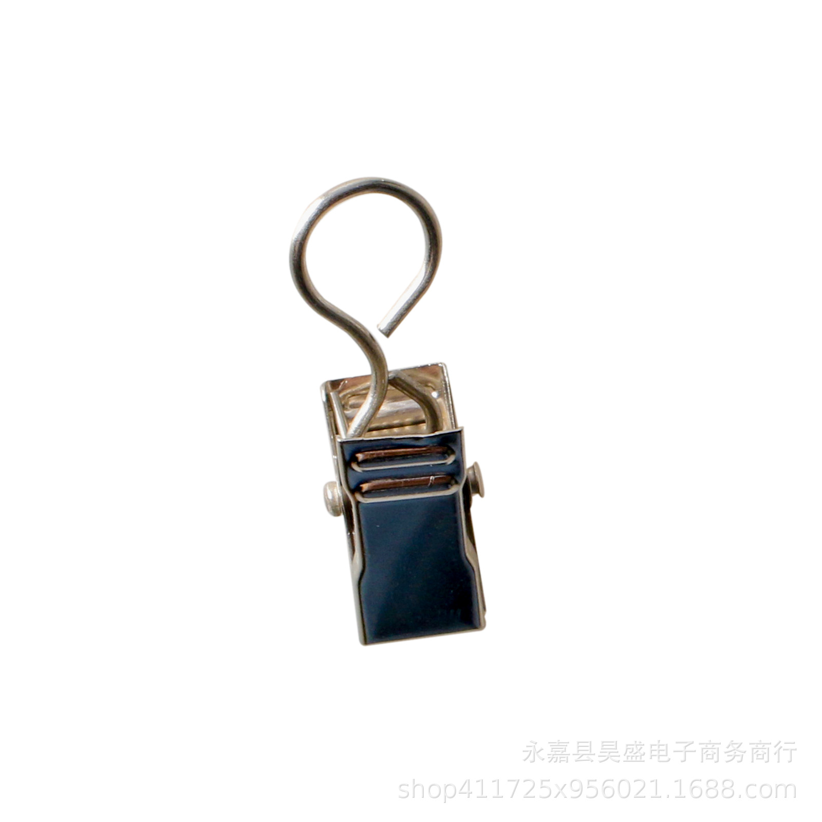 Roman circle curtain clip, large serrated metal clip with ring buckle, bath curtain accessory, open and closed curtain clip Specification drawing