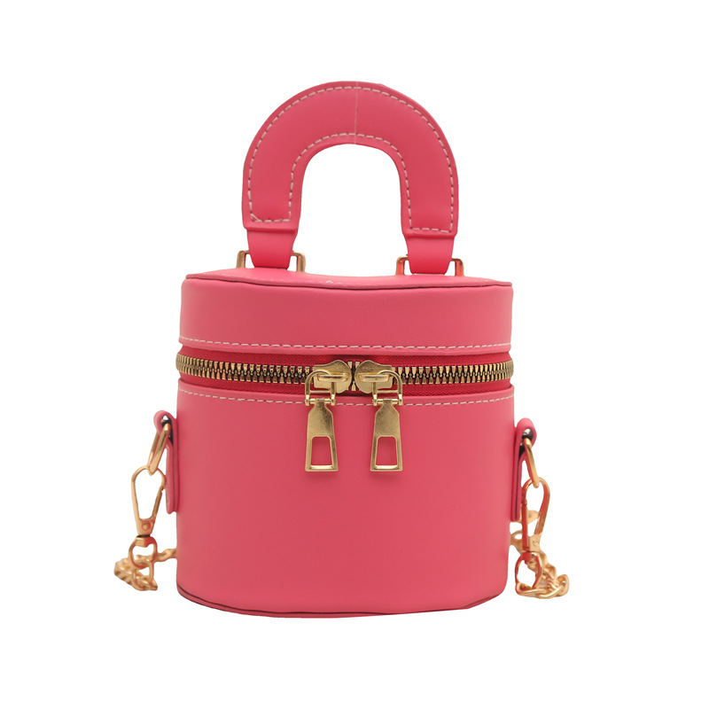 Korean fashion and individuality bucket bag for women, 2025 new style, double zipper design crossbody bag, stylish and trendy handbag Item Picture