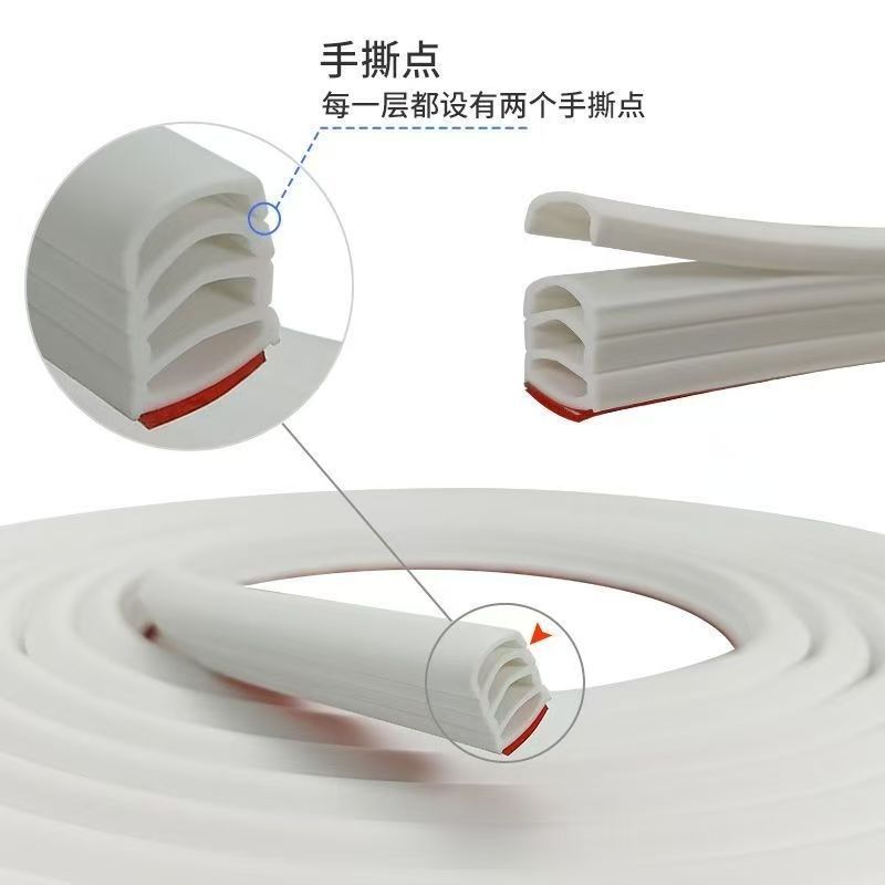 Cross-border sealing strips for bedroom door gaps, door edges, sound insulation, wind resistance, self-adhesive window sealing strips, anti-collision, dust-proof and silent Application Scenario