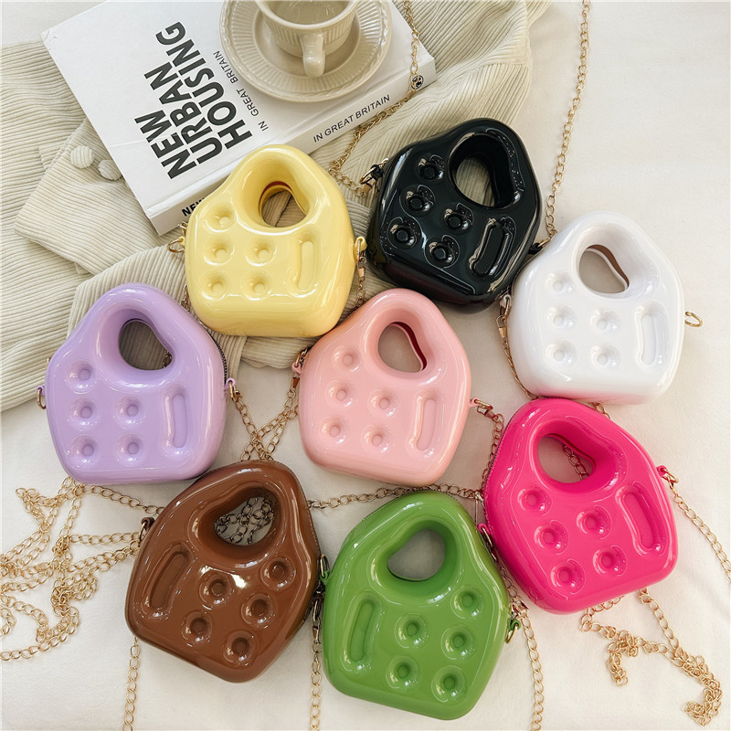 New summer PVC jelly bag for early spring 2025, mini plastic single-shoulder crossbody women's bag, sweet handbag full figure