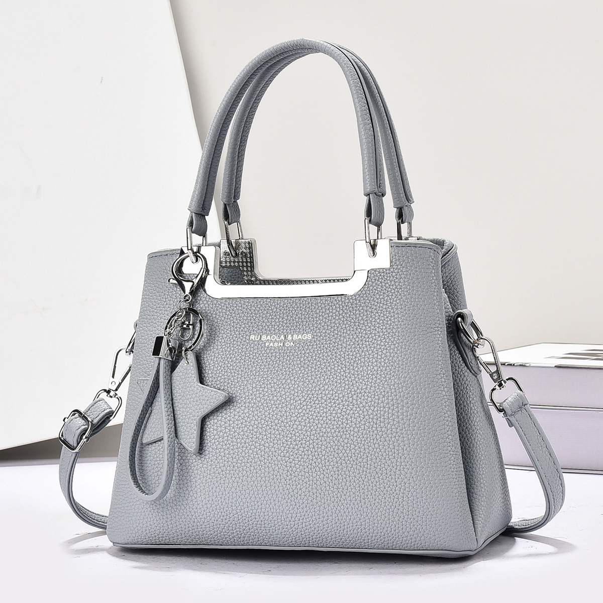 Cross-border foreign trade 2025 New Women's bag with lychee pattern crossbody single-shoulder large capacity for commuting single-shoulder hand-carry Item Picture