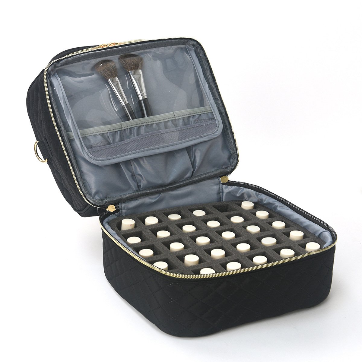 Feihong Cross-border Storage Makeup Bag: Large capacity, high appearance level, portable toiletries bag, makeup bag, nail polish storage bag details Picture