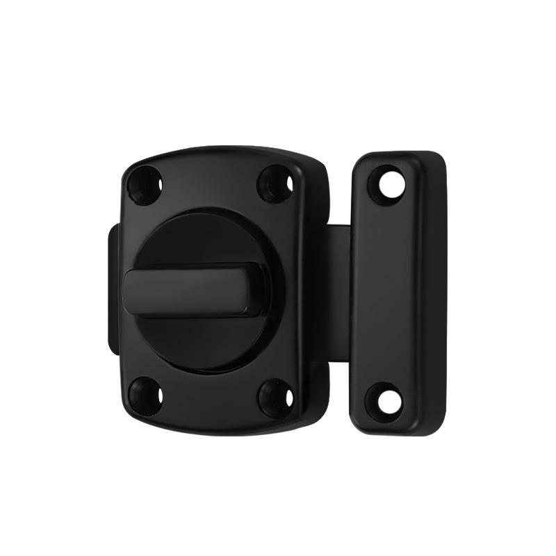 Zinc alloy rotating latch, no need for drilling, left and right anti-theft latch, sanitary room sliding door, pet cage door bolt latch Item Picture