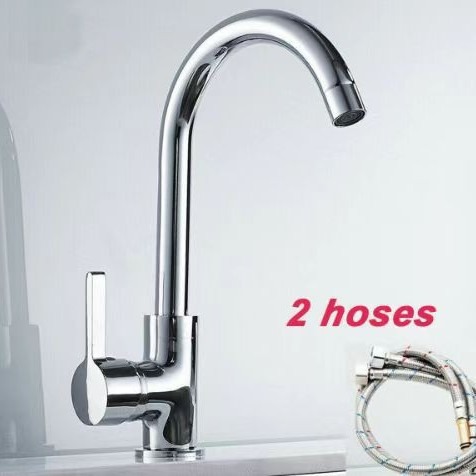 Foreign trade kitchen hot and cold water faucets, flat three-way faucets, hot and cold water sinks, and kitchen sink faucets full figure