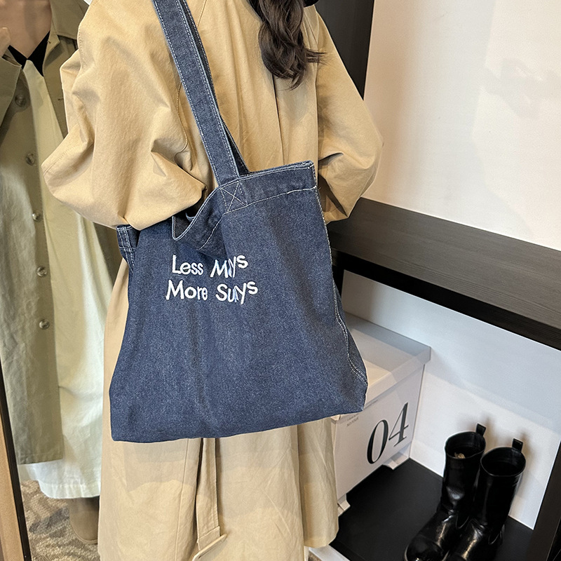 Early autumn commuting Tote bag for women 2024 New style, artistic and casual, large-capacity canvas bag, high-end shoulder bag Specification drawing