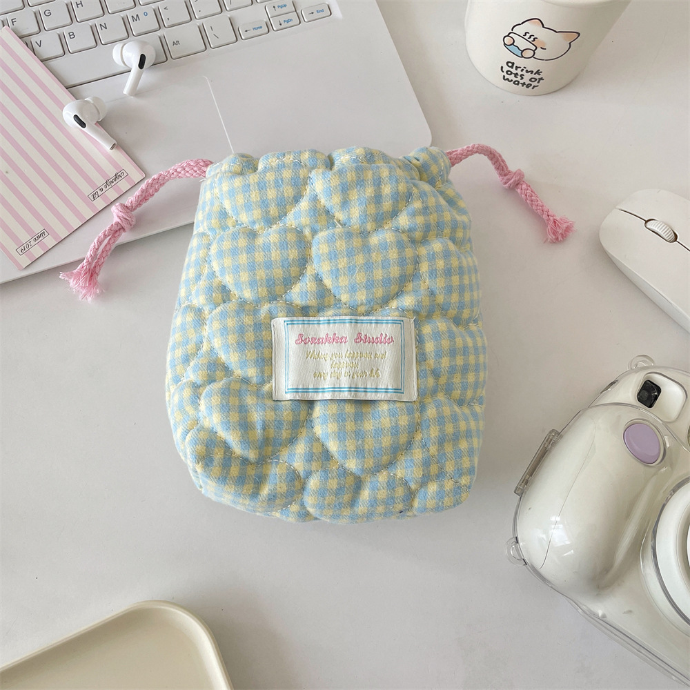 51121 Soft quilted cotton-padded camera storage bag, compact Polaroid digital camera, shockproof for outdoor trips Item Picture