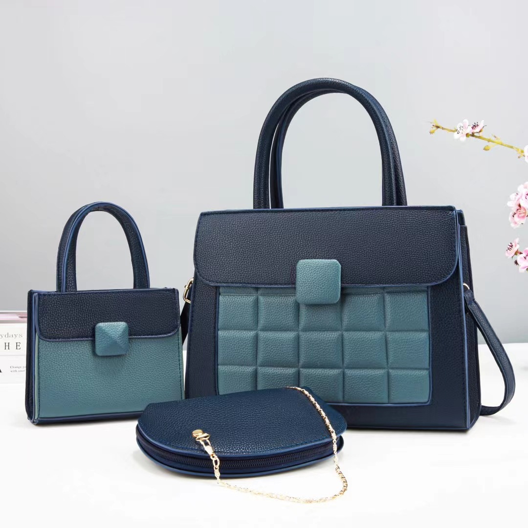 Cross-border three-piece women's bag set 2024 New commuter tote bag, niche color-matched hand-held shoulder crossbody bag Application Scenario