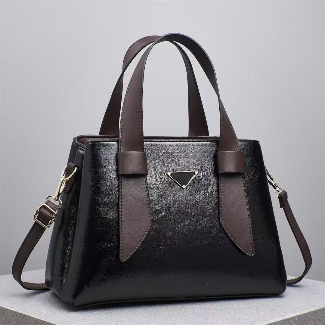 Cross-border bag for Women 2025 New style simple patchwork color-blocking handbag, high-end and versatile single-shoulder crossbody tote bag full figure