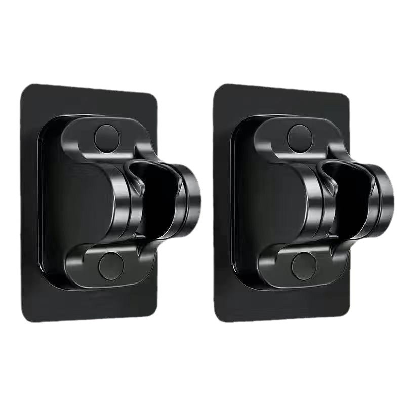 The showerhead bracket is equipped with a non-drilling base, adjustable fixed seat and adhesive to fix the showerhead hanging seat Item Picture