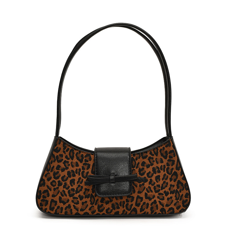 Leopard print fashionable underarm bag for women, 2024 new style, light luxury and niche design, high-end and versatile single-shoulder crossbody bag Item Picture