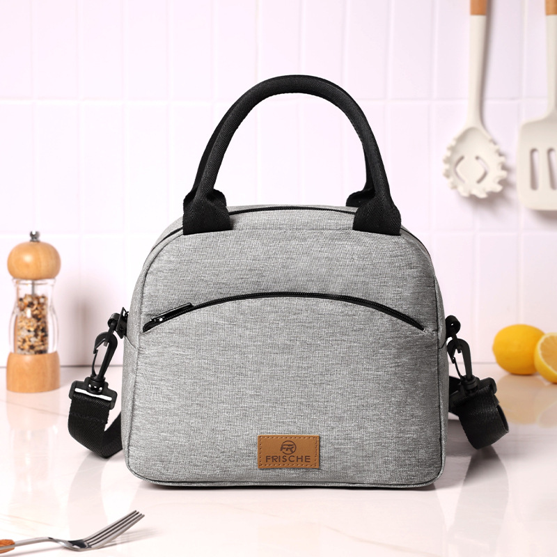 Runhui Food Fashion semi-round meal bags with rice insulation bags, large-capacity lunch box bags, waterproof ice packs, office worker bento bags full figure
