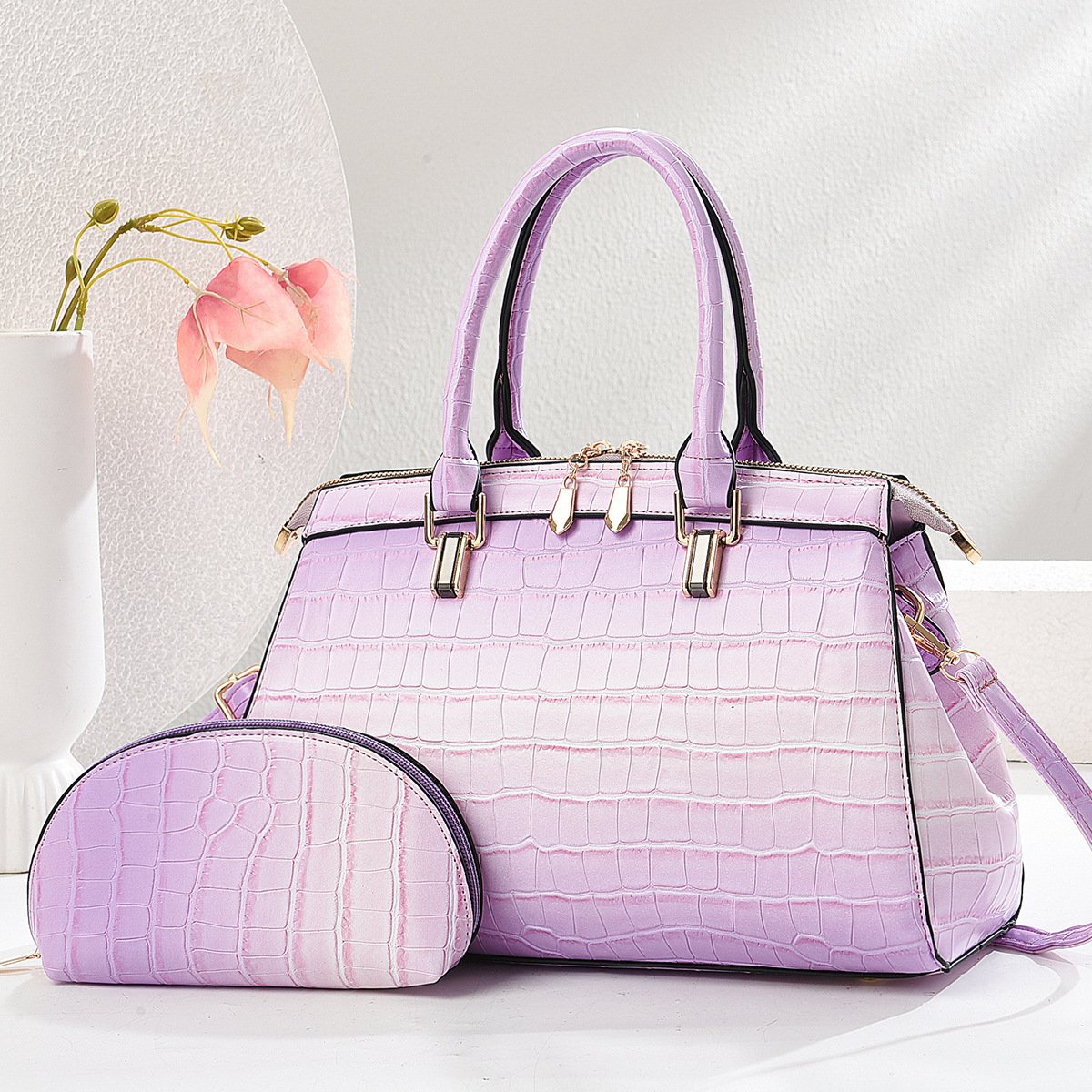 Large bag 2025 new style Boston women's bag, European and American rainbow color middle-aged mom bag, single-shoulder crossbody handbag Application Scenario