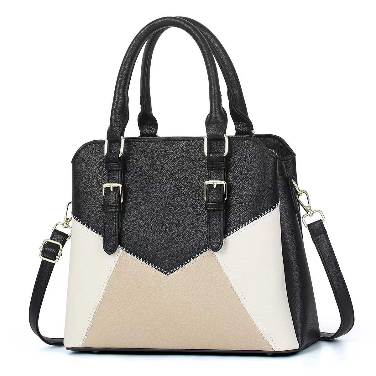 New 2024 cross-border women's bag, single-shoulder crossbody bag, large-capacity retro patchwork handbag for women, commuting bag Application Scenario