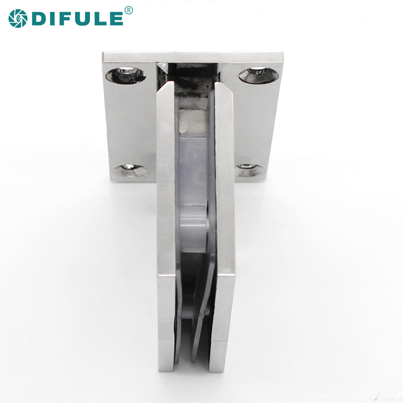 Factory direct sales of stainless steel glass clamps, hotel shower room accessories, glass hinges, 90-degree square double-sided bathroom clamps full figure