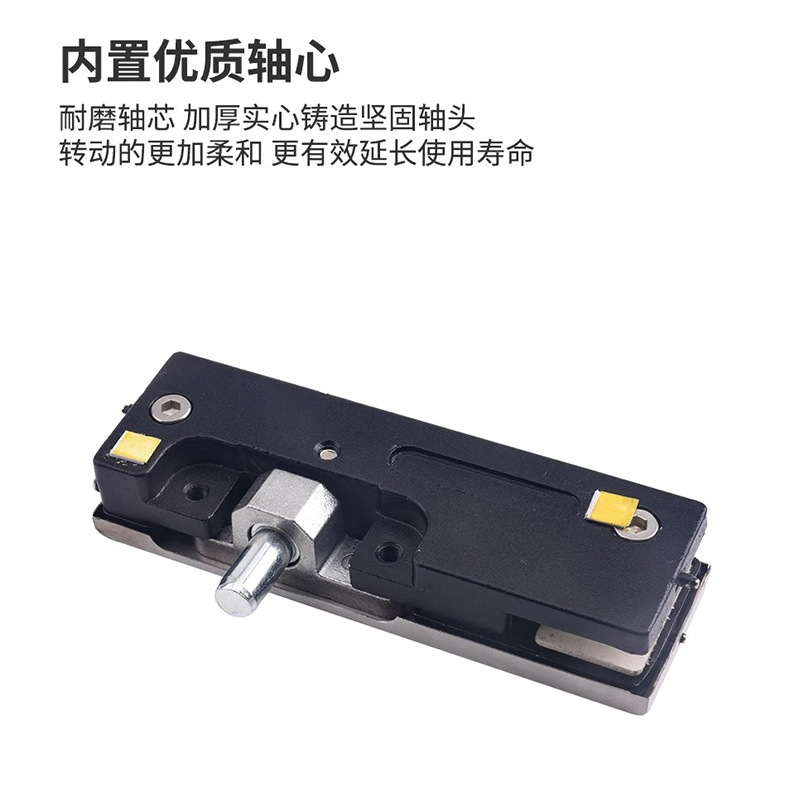 Stainless steel frameless glass door against the wall, top clamp, glass door accessories, fixed top door clamp, aluminum core glass clamp Application Scenario