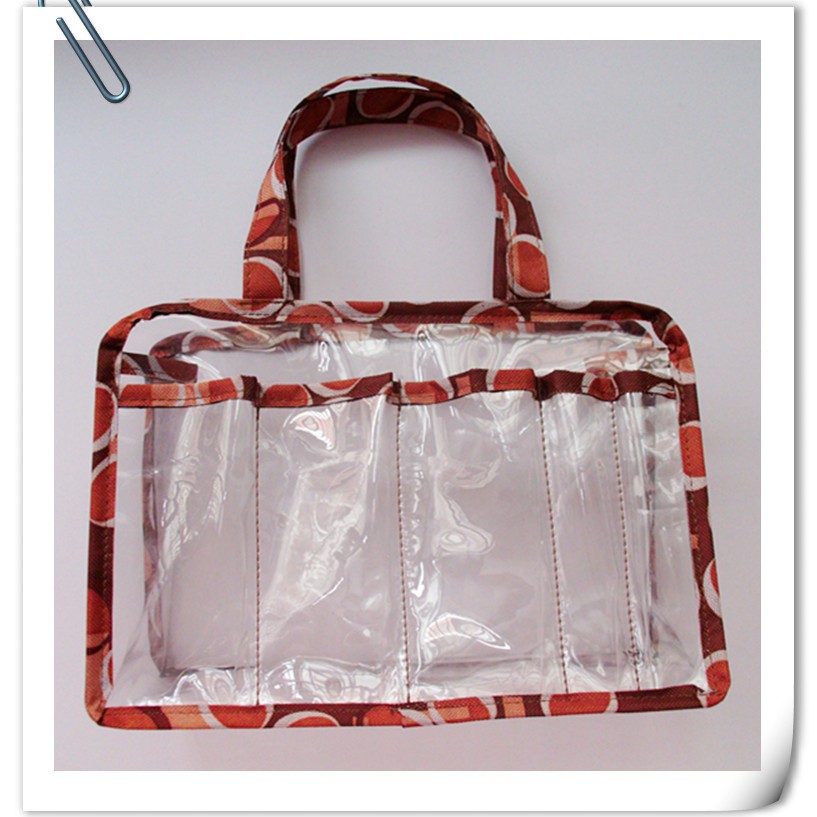 Modern and simple storage bag, transparent storage bag for women's cosmetics and toiletries, wall-mounted convenient handbag full figure