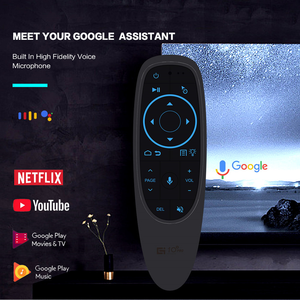 The G10S PRO BT Bluetooth remote control, dual-mode flying mouse voice remote control, and set-top box remote control are selling well Application Scenario