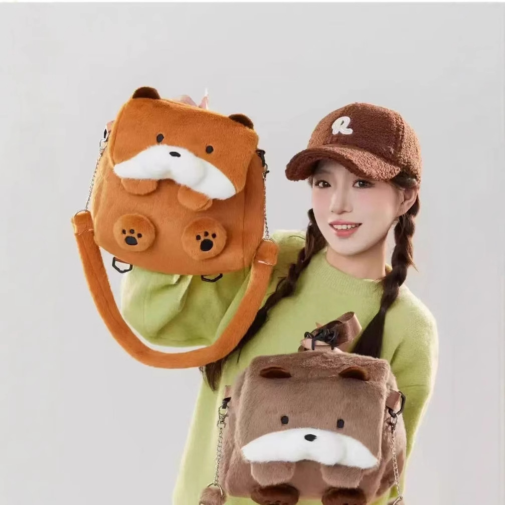 Japanese-style soft and cute flip-top water lazy versatile multi-functional backpack, girlish commuting large-capacity crossbody backpack for travel full figure
