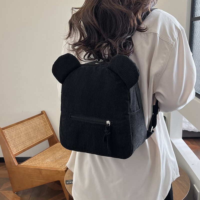 This is a new 2024 autumn collection of corduroy fashionable women's commuter crossbody bag with a unique and trendy style details Picture