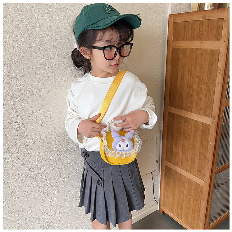 Wholesale 2024 new children's bags, women's pearl hand-held cardholder single-shoulder bag, Princess Kuromi cute crossbody bag details Picture