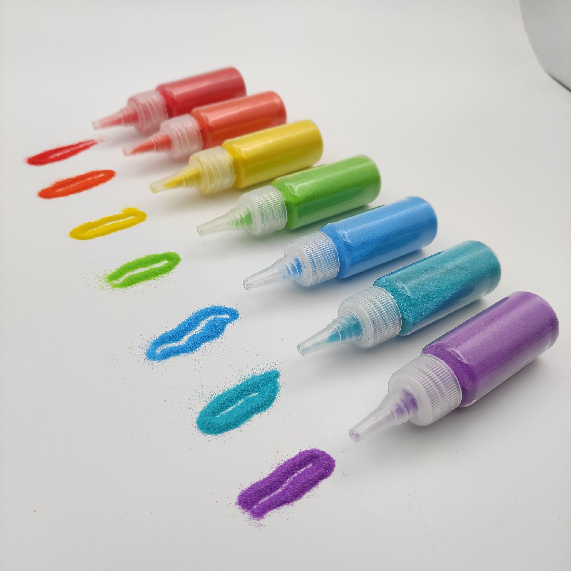 Colored sand children's sand bottle painting 73-color colored sand DIY small bag colored sand small particle gravel details Picture