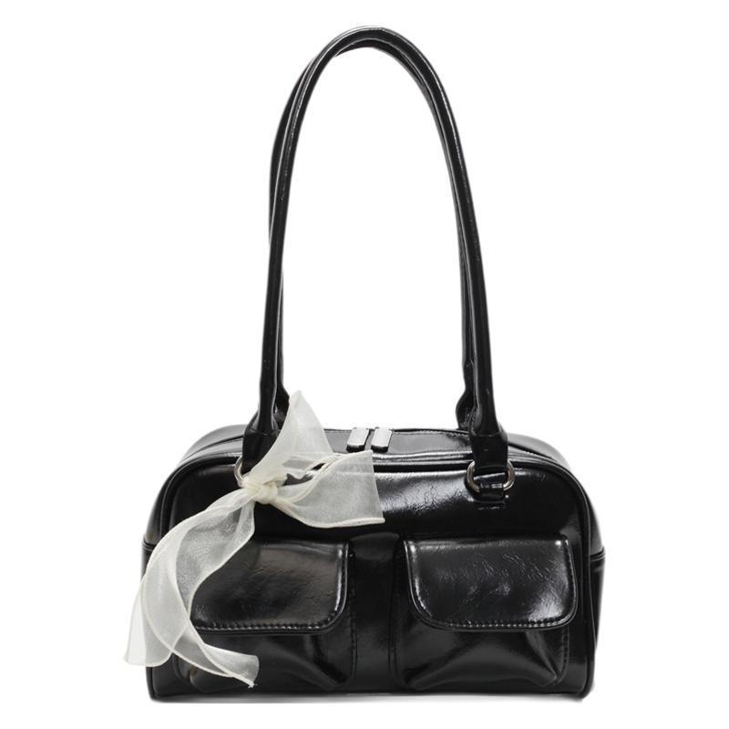 A new style of Korean-style casual soft leather commuting single-shoulder underarm bag for women in 2025, featuring a versatile and fashionable hand-held Boston bag Item Picture