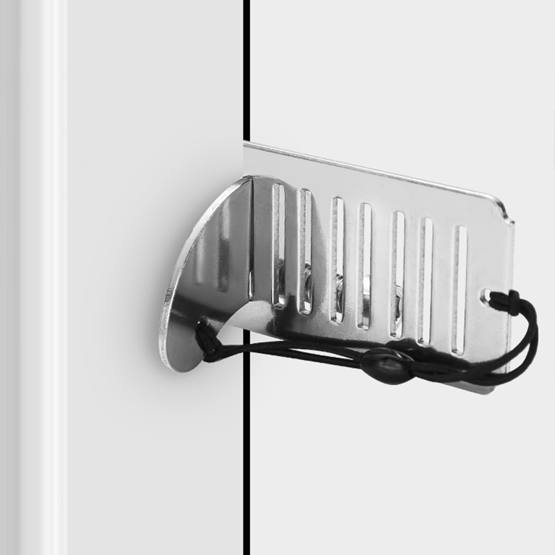 Female portable self-defense door stopper, anti-theft door lock, home and hotel door blocking stop, safety lock buckle details Picture