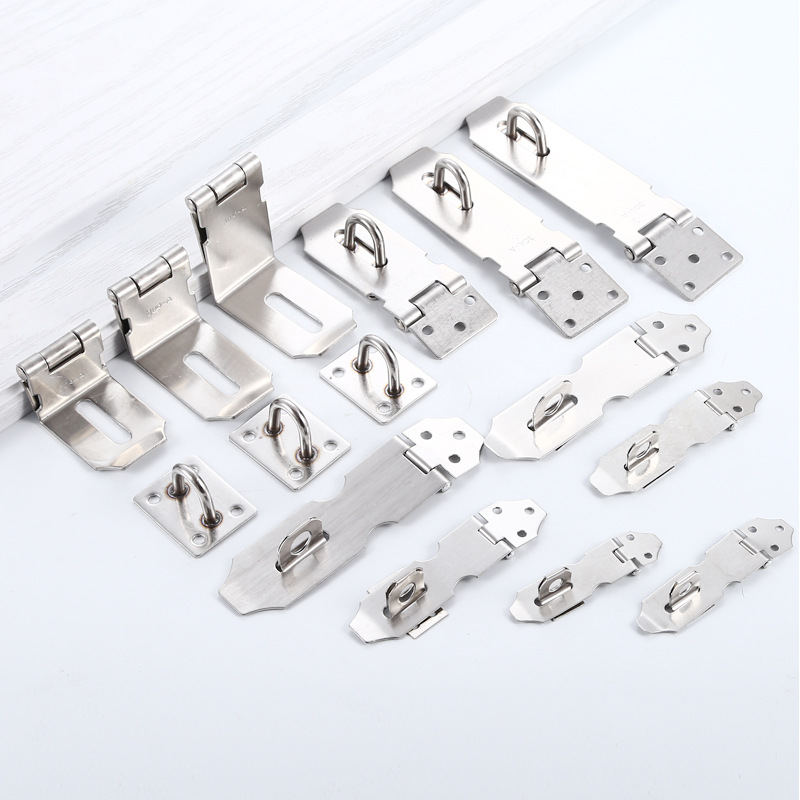 Wholesale 201/304 stainless steel lock, lock plate, drawer, cabinet door, box buckle, 90-degree right-angle thickened full figure