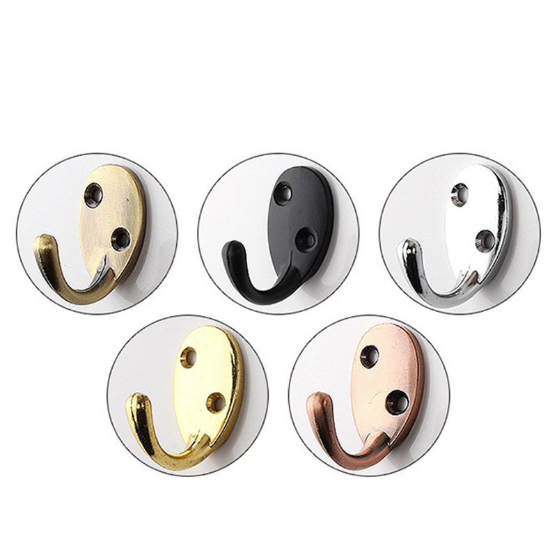 Single black zinc alloy hanging clothes hook for bedroom wall, vintage hanging clothes hook wholesale, single hook for clothes and hats Item Picture