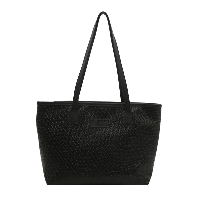 Large-capacity woven bag for women, 2025 new summer retro commuter single-shoulder underarm bag, Korean version hand-held tote bag Item Picture