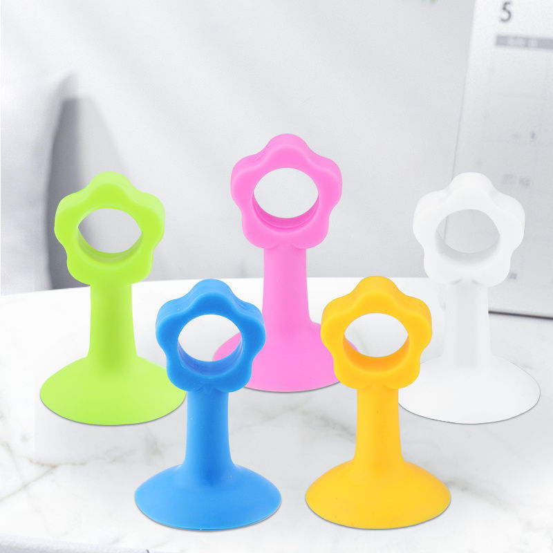 Wholesale of anti-collision upgraded silicone door handles, rubber door stops without perforation pads, and bathroom door stops details Picture