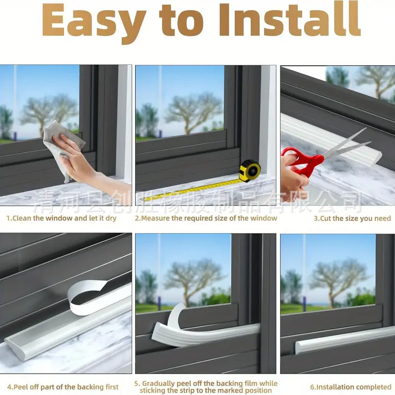 Upgraded sliding window self-adhesive window sealing strip, high-elasticity nylon-coated exterior door sound insulation and insulation tape Item Picture