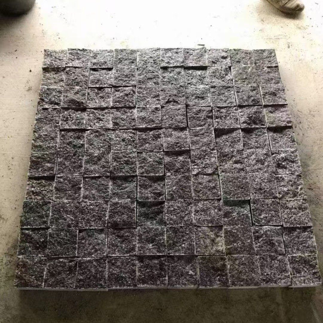 Natural mushroom stone, horseshoe stone, small block stone, concave-convex surface exterior wall brick, grey villa garden exterior wall stone, granite full figure