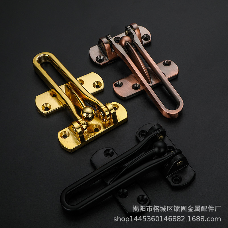 Hotel door chain, door bolt, safety rope, indoor safety chain, anti-theft lock, anti-theft chain, hotel zinc alloy lock Specification drawing