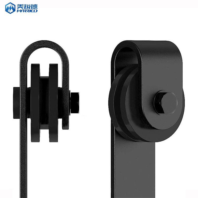 Mini barn door, hanging rail, cabinet hardware, black track, mobile hanging rail, barn door, carbon steel slide rail accessories Specification drawing