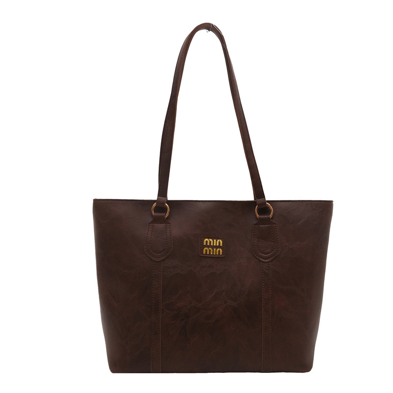 High-end practical tote bag, large-capacity single-shoulder commuter women's bag, new winter 2024 Korean version, versatile large bag Item Picture