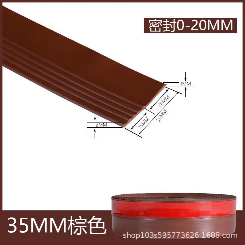 Door gap sealing strips, self-adhesive soundproof and anti-theft doors, iron doors, glass doors, thickened windproof, dustproof and waterproof rubber strips Application Scenario