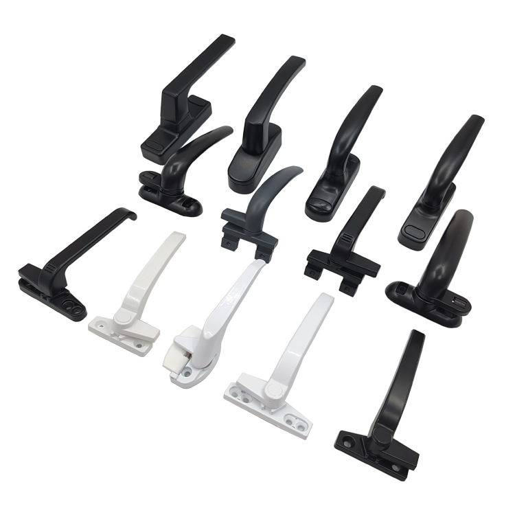 Thickened 50-type aluminum alloy handle external inference bridge casement window seven-character handle window and door accessories window handle Item Picture